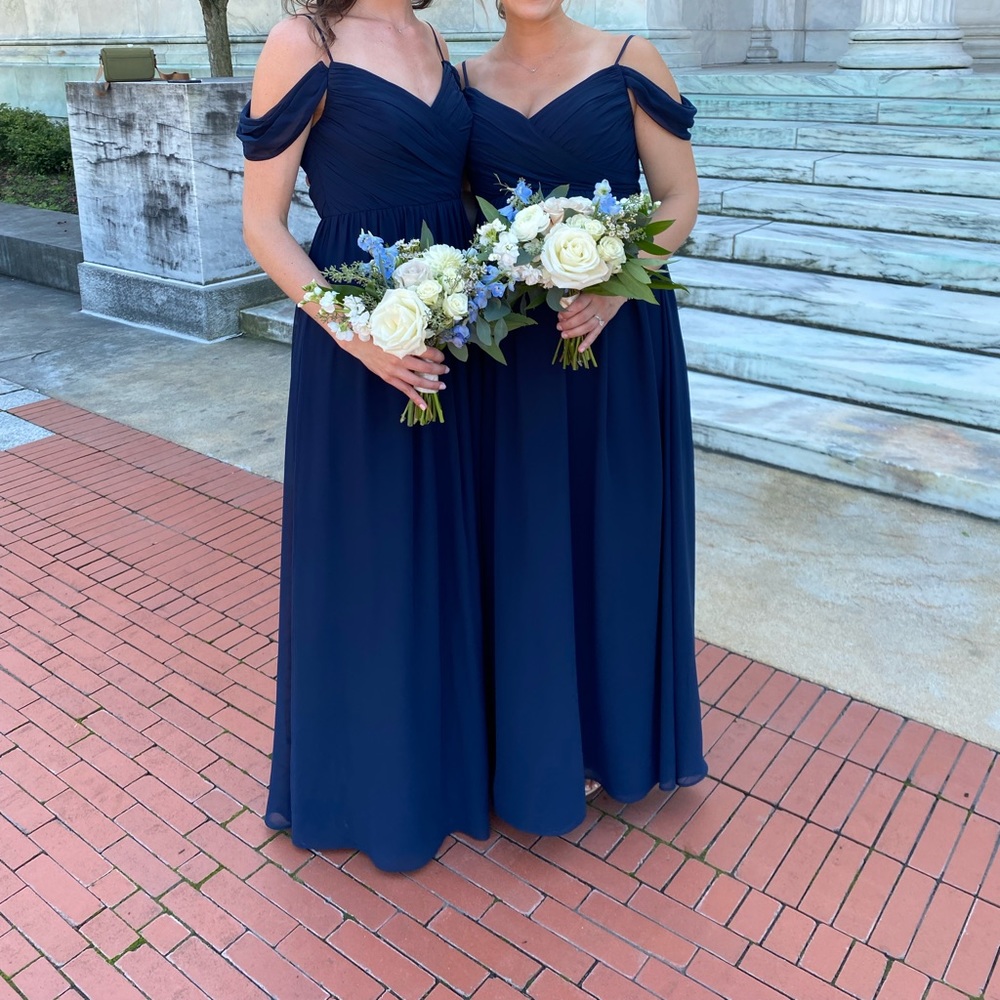Navy bridesmaid dress - Revelry - Lily Chiffon